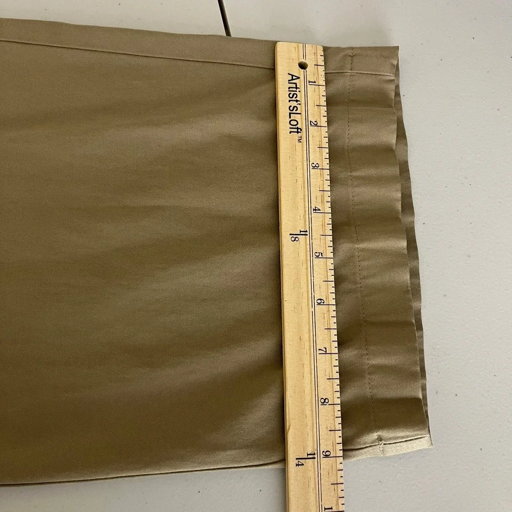 Kenneth Cole Reaction‎ Mens Khaki Tan Stretch Chino Pants 42x30 Solid
